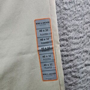 NWT Dockers Chino Pants Men 40‎ x 32 Wing & Anchor Pleated Front Beige